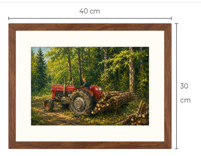 Uusi Massey Ferguson traktori art print 30 cm x 40 cm