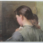 KULKEMATON HELENA SCHJERFBECK NAINEN JA LAPSI 1887 - pikkukuva 1