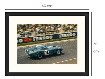 Uusi Shelby Cobra Daytona art print kehystetty 30 cm x 40 cm