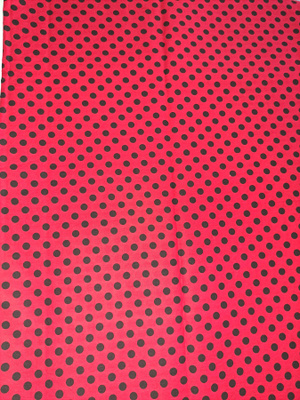 Musta punainen polka dot puuvillakangas 200x140cm