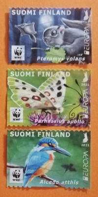 SUOMI 2021 Europa - Uhanalaiset eläimet 3