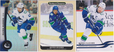 3 x Quinn Hughes Vancouver Canucks