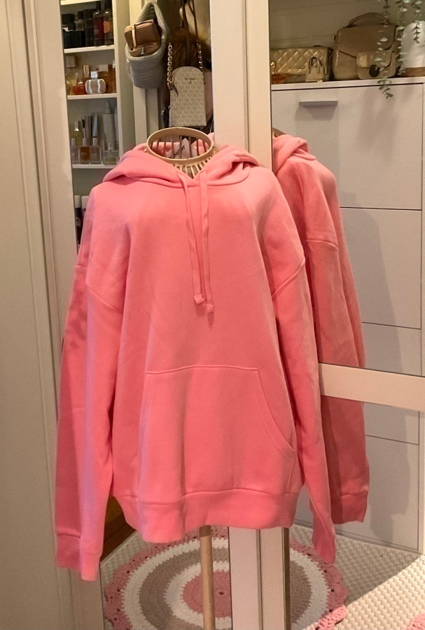MONKI ihana pinkki huppari oversixe M( L)