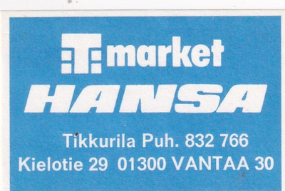 Tikkurila. T market HANSA   ,  s64