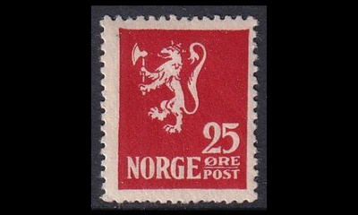 Norja 107 * Käyttösarja leijona 25 öre (1922)