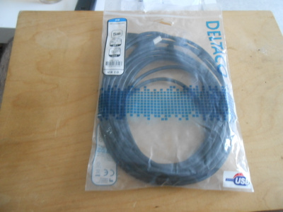 Deltaco USB connection cable USB A-USB B, 5m.