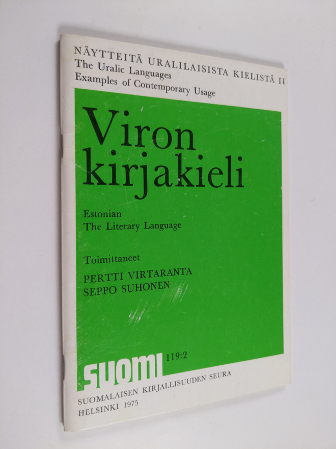 Näytteitä uralilaisista kielistä 2 : Viron kirjakieli = E...