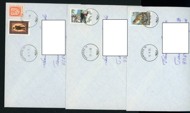 FDC 1989 Kolme kuorta Tampere-leimoilla ( Erä2)