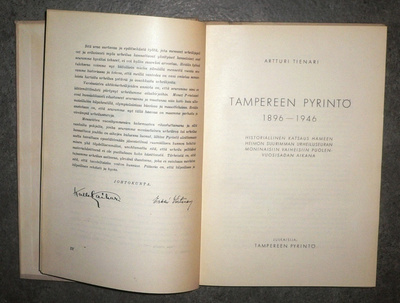 Artturi Tienari : Tampereen Pyrintö 1896 - 1946