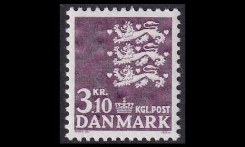 Tanska 499 ** Vaakuna 3,10 kr violetti (1970)