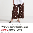 Lindex leveälahkeiset taskulliset housut XXL - pikkukuva 1