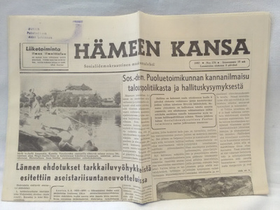 Hämeen Kansa 3.8.1957