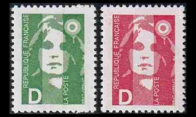 Ranska 2848-9 ** Käyttösarja Marianne (1991)