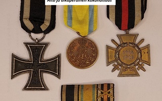 Alkuperäiset 1MS Saksan kunniamerkit – upea kokonaisuus