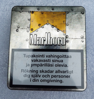 Marlboro savukerasia peltiä metalli-kulta