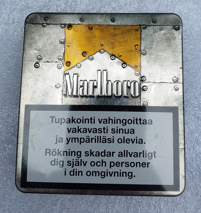 Marlboro savukerasia peltiä metalli-kulta