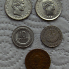 Kolumbialaisia kolikoita 1959-1970 5 kpl Colombia Centavos - pikkukuva 3