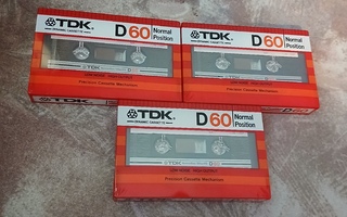 TDK D60 Kasetteja 3 KPL