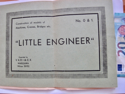 Ohjekirja Osaluettelo Little Engineer Rakennussarja 1920-l