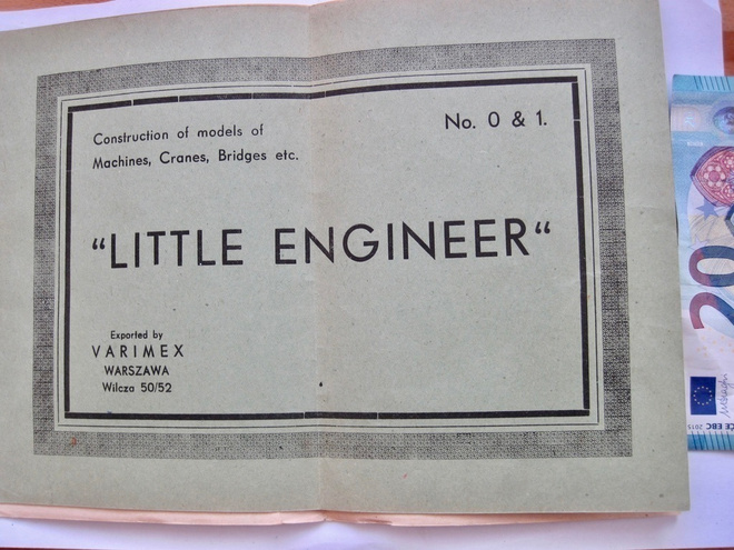 Ohjekirja Osaluettelo Little Engineer Rakennussarja 1920-l