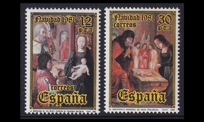 Espanja 2522-3 ** Joulu (1981)