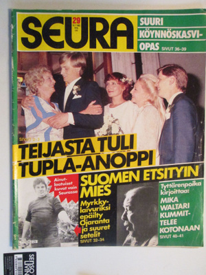 SEURA LEHTI 29 / 1982 SISÄLLYSLUETTELO KUVAT 2 - 5