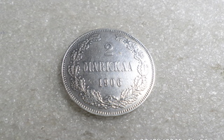 2    mk    1906   hopeaa    kulkematon    virheetön   raha,
