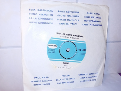 7"  single Laila ja Ritva Kinnunen:  Pojat ( SIS POSTIKULU)