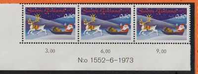 1973 0,30 joulupukki, virhepainama!