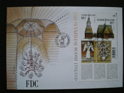 FDC Petäjäveden kirkko 0,65 € 7.9.2005 - LaPe BL38