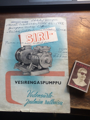 Siri-vesirengaspumppu