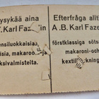 VANHA Suklaakortti tms Fazer Lintu Tikli 3D Moniosainen 1920 - pikkukuva 2