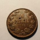 10  penniä  1916   Copper/Kupari * - pikkukuva 1