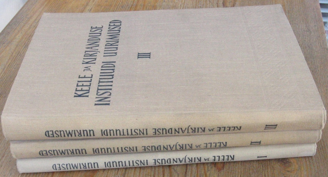 Keele ja kirjanduse instituudi uurimused I-III.