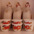 3x LFZ USSR Lomonosov pullo kannu + snapsilasit - pikkukuva 2
