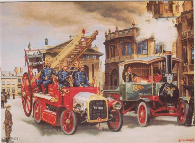 Palokunta Palomies Tikasauto piirros p120