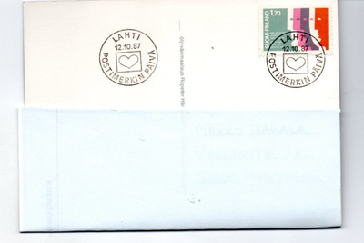 Lahti: Postimerkin päivä  (erikoisleima 12.10.1987)