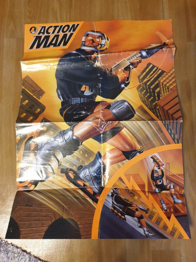 90-Luvun Action Man figuurin juliste