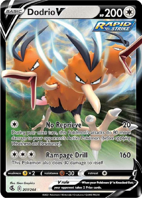 Dodrio V 201/264 - Fusion Strike - NM/M