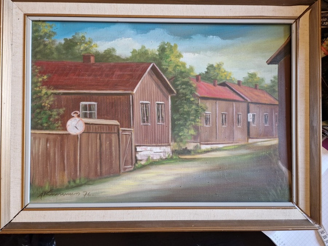 A. Kinnunen, kaupunkimaisema taulu