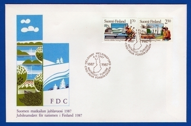 FDC – Suomen matkailu 4.2.1987, (Sarja) Lape no 1008-9