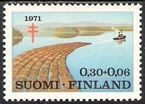 1971 Tuberkuloosi merkki 0,30 + 0,06 mk ** LaPe 687