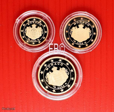 2006 MONACO 1c+ 2c+ 5c PROOF LAATU
