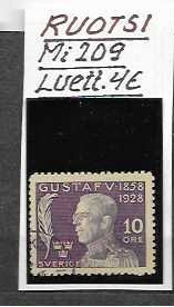 RUOTSI Mi 209 luett. 4€
