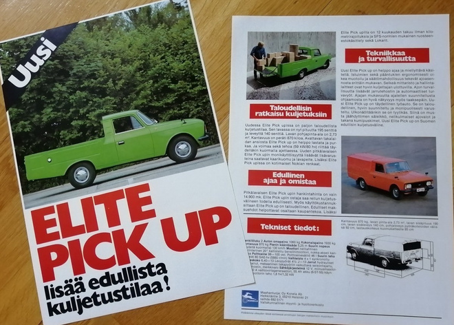 1980 Moskvitsh Elite Pickup esite - KUIN UUSI - IZH