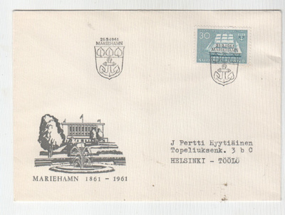 FDC 1961 Maarianhamina