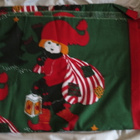 Vintage kuviollinen kangaspala - tonttuaihe - pikkukuva 1