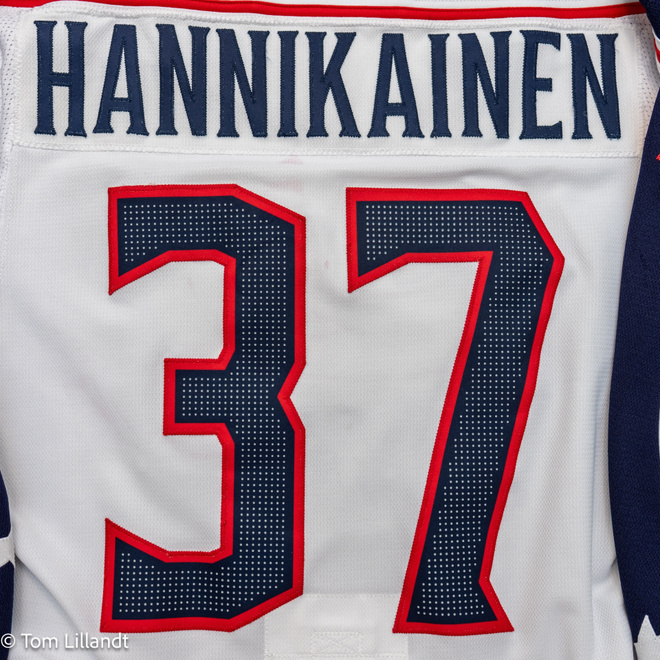 Markus Hännikäinen Columbus Blue Jackets Game Worn-pelipaita