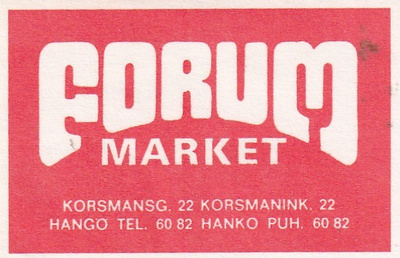 Hangö - Hanko  FORUM Market   5/11