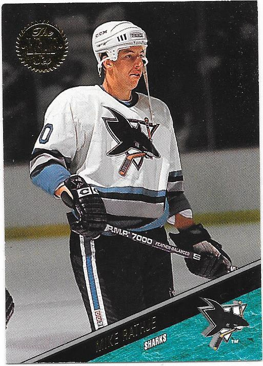 1993-94 LEAF #419 Mike Rathje , San Jose Sharks RC